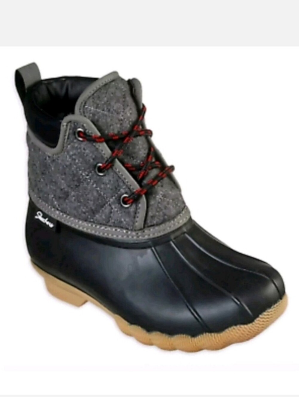 Skechers Duck Boots Waterproof Charcoal Gray Black Pond lil Puddles Rain Snow